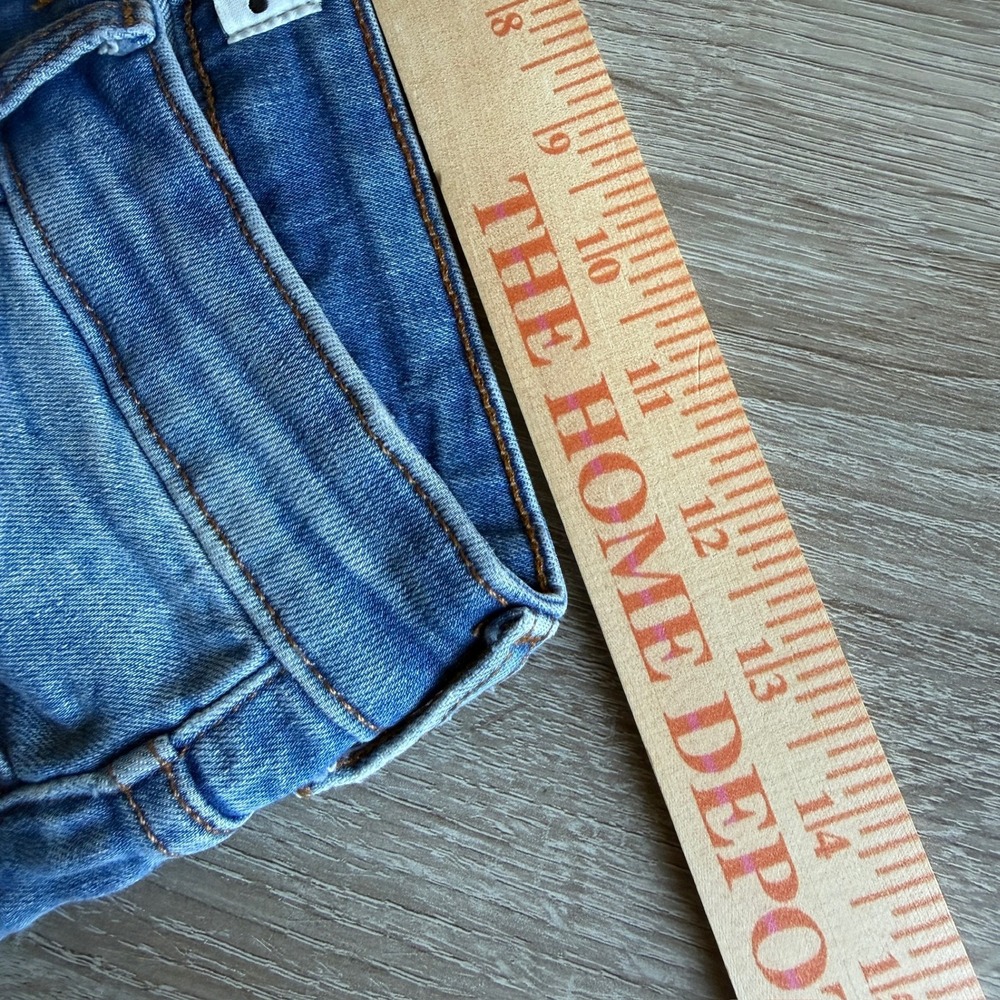 Zara The Skinny Distressed High Rise Jeans Blue Medium Wash Raw Hem Size‎ 4 - Picture 5 of 6